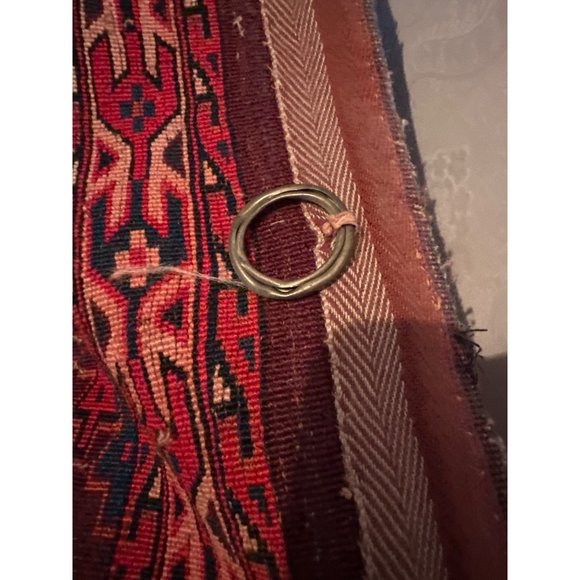 Antique Persian Hand Knotted Red Tribal Wool Rug Or Turkomen Tribal Chuval (Bag - Picture 9 of 16